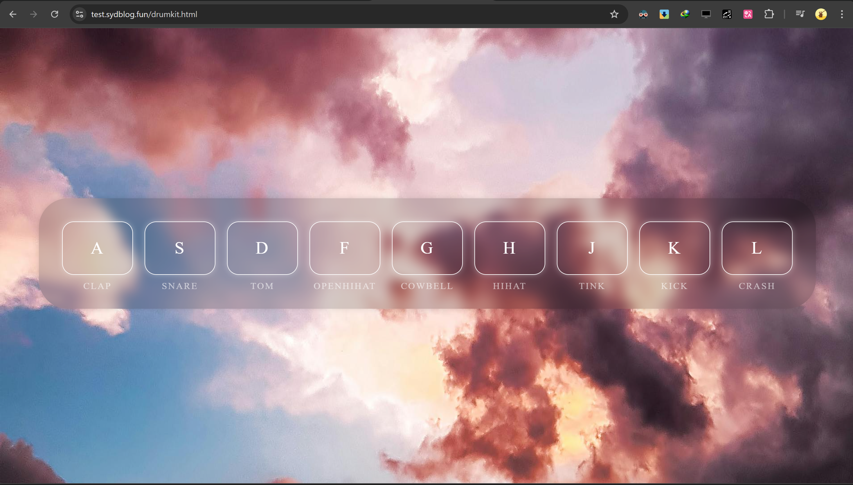 JavaScript30天挑战 Day1 —— Drum Kit